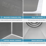 Ruvati 23-in x 18-in Stainless Steel Undermount Laundry Sink