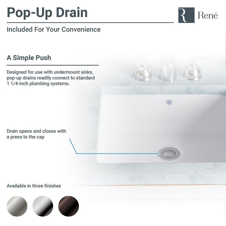 Rene Undermount Porcelain Bathroom Sink in White with Pop-Up Drain in Antique Bronze