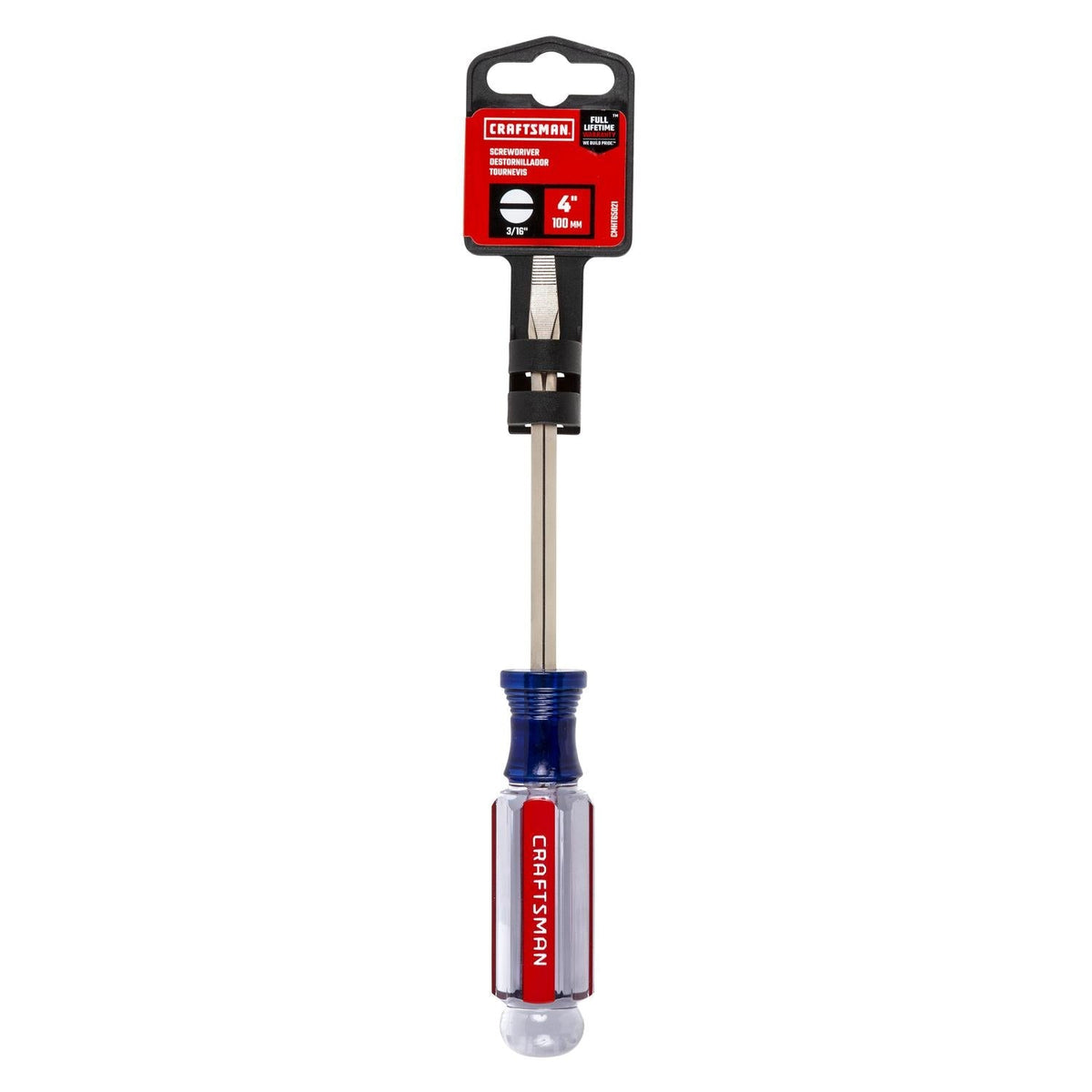 Craftsman 3/16 in. X 4 in. L Slotted Screwdriver - Durable Alloy Steel