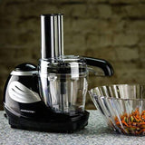 1.5-Cup Single Speed Black Mini Food Processor Chopping Blade, Mixer, Shredding/Slicing Disc