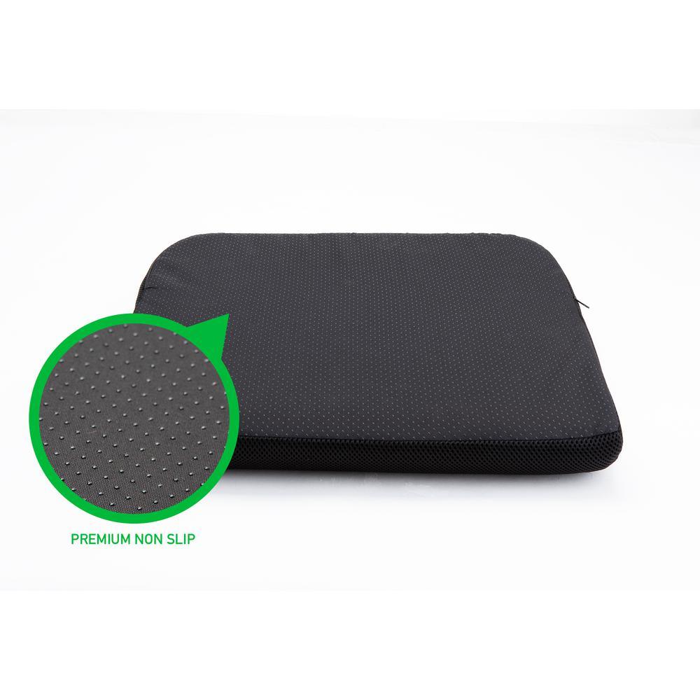 Black Large Seat Cushion with Carry Handle and Anti Slip Memory Foam Cushion Removable and Washable Cover - Super Arbor