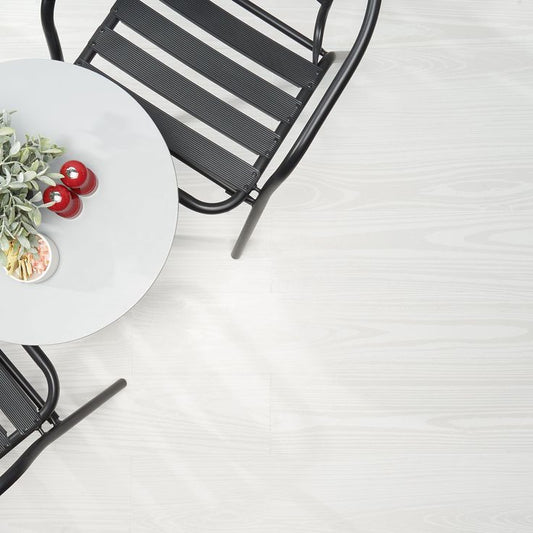 Bond Tile Sketchwood White 8 in. x 48 in. Matte Porcelain Floor and Wall Tile (5 Pieces 12.91 Sq. Ft. / Box)