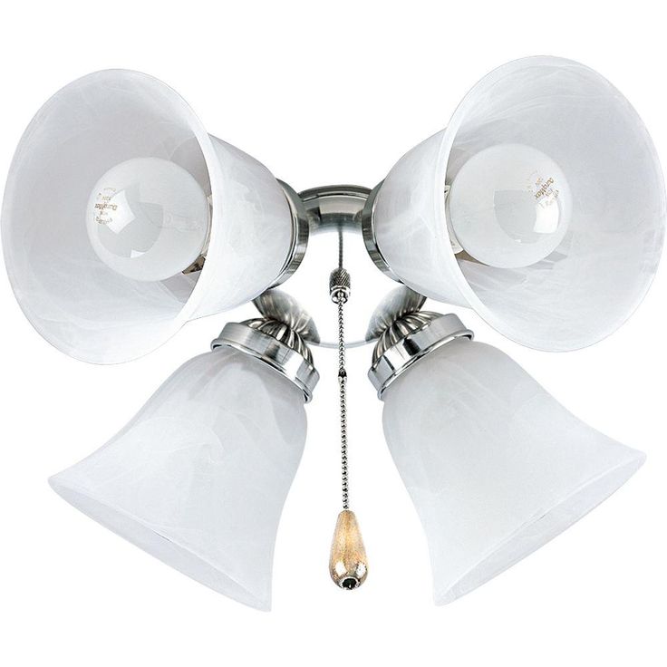 AirPro 4-Light Brushed Nickel Ceiling Fan Light