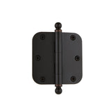 3.5 in. Ball Tip Residential Hinge with Square Corners in Antique Brass - Super Arbor