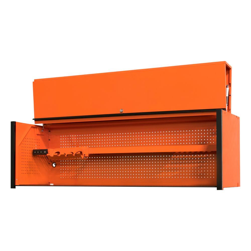 DX 72 in. 0-Drawer Triple Bank Hutch in Orange with Black Handle - Super Arbor