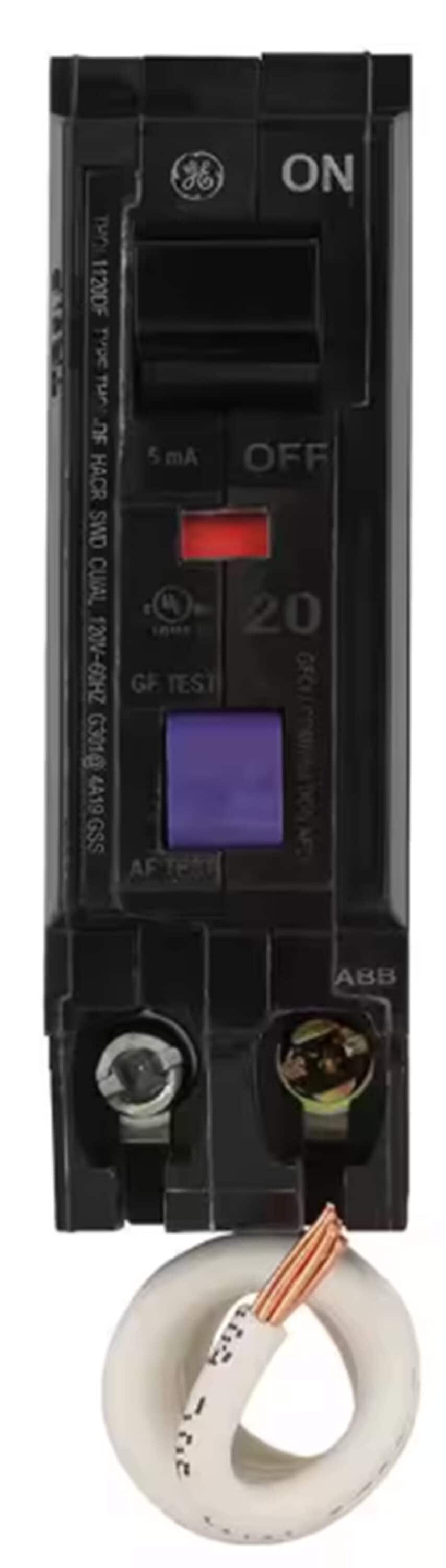 GE Q-Line THQL 20-Amp 1-Pole Dual Function AFCI/GFCI Circuit Breaker