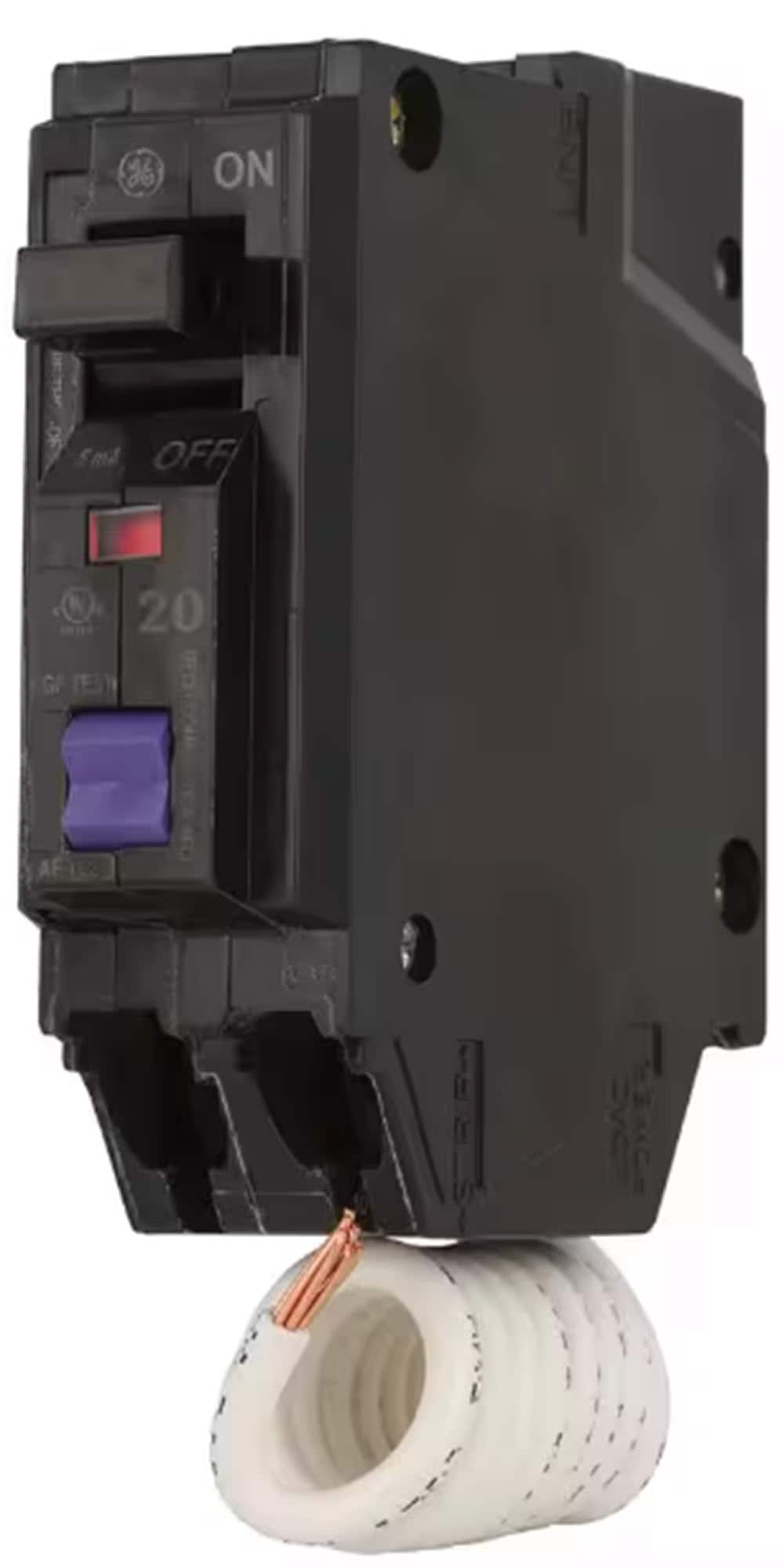 GE Q-Line THQL 20-Amp 1-Pole Dual Function AFCI/GFCI Circuit Breaker