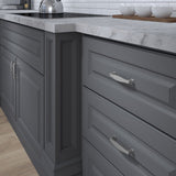 Richelieu 3-7/9-in (96mm) Center to Center Brushed Nickel Arch Handle Drawer Pull