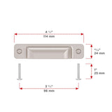 Richelieu Torino (128mm) Center to Center Rectangular Cup Drawer Pull
