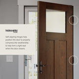 Therma-Tru Benchmark Emerson 36-in x 80-in Fiberglass Craftsman Right-Hand Inswing Ready-to-Paint Unfinished Prehung Front Door with Brickmould