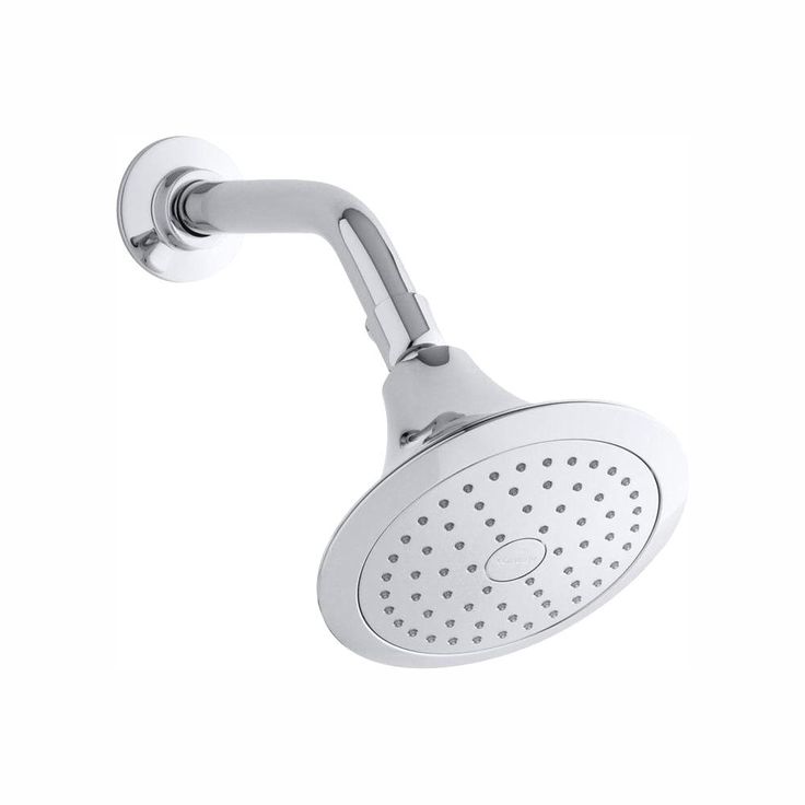 Forte 1-Spray 5.5 in. Single Wall Mount Fixed Shower Head in Polished Chrome
