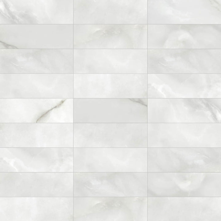 Satori La Marca Onyx Nuvolato 4-in x 12-in Honed Porcelain Marble look Floor and Wall Tile product image