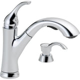 Delta Kessler Chrome 1-Handle Deck-Mount Pull-Out Handle Kitchen Faucet (Deck Plate Included)