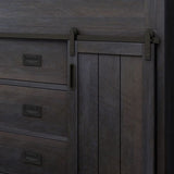 Style Selections Morriston 60-in Distressed Java Double Sink Bathroom Vanity with White Engineered Stone Top