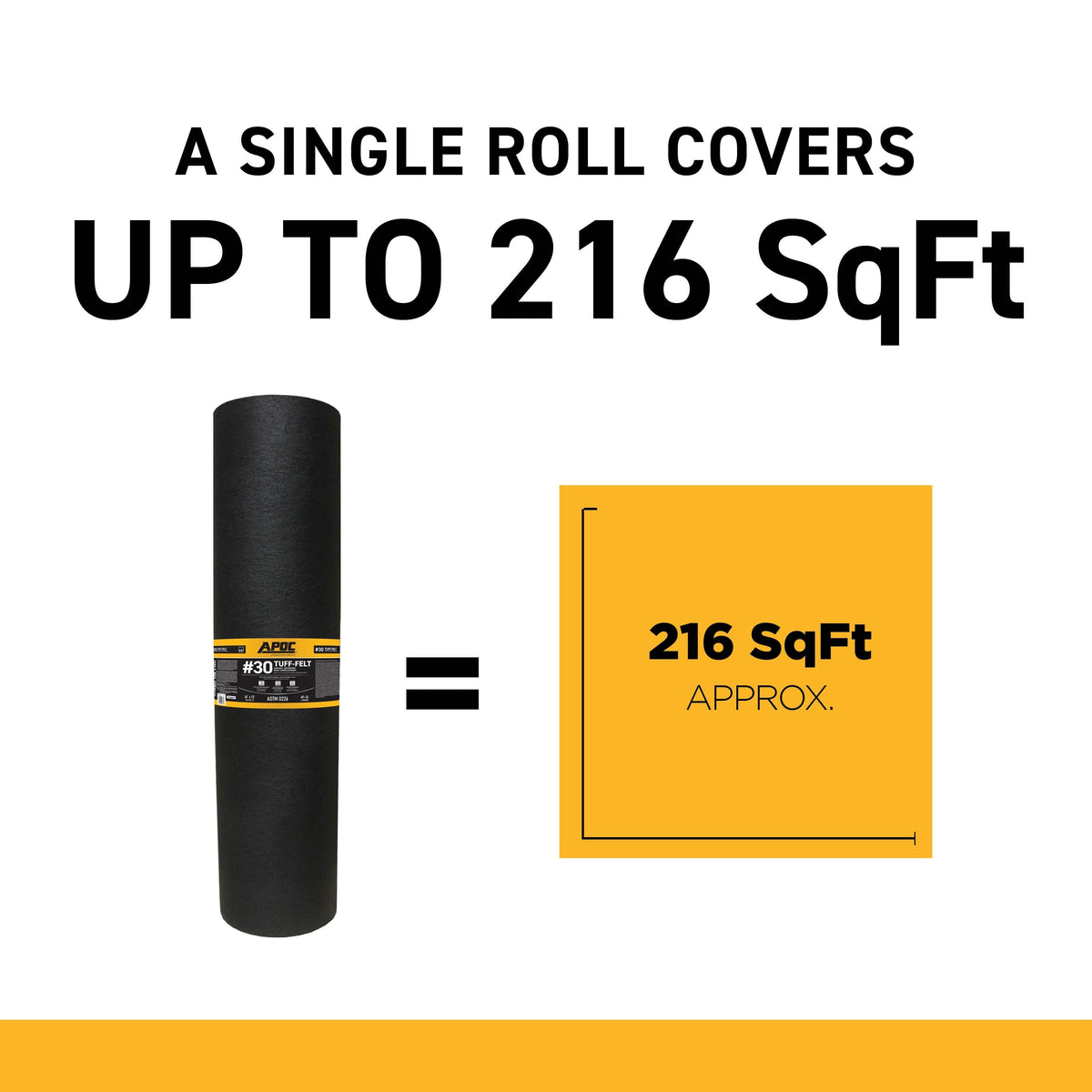 APOC #30 Tuff-Felt 36-in x 71.75-ft (200-sq ft) Felt Roof Underlayment — ASTM D226