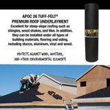 APOC #30 Tuff-Felt 36-in x 71.75-ft (200-sq ft) Felt Roof Underlayment — ASTM D226