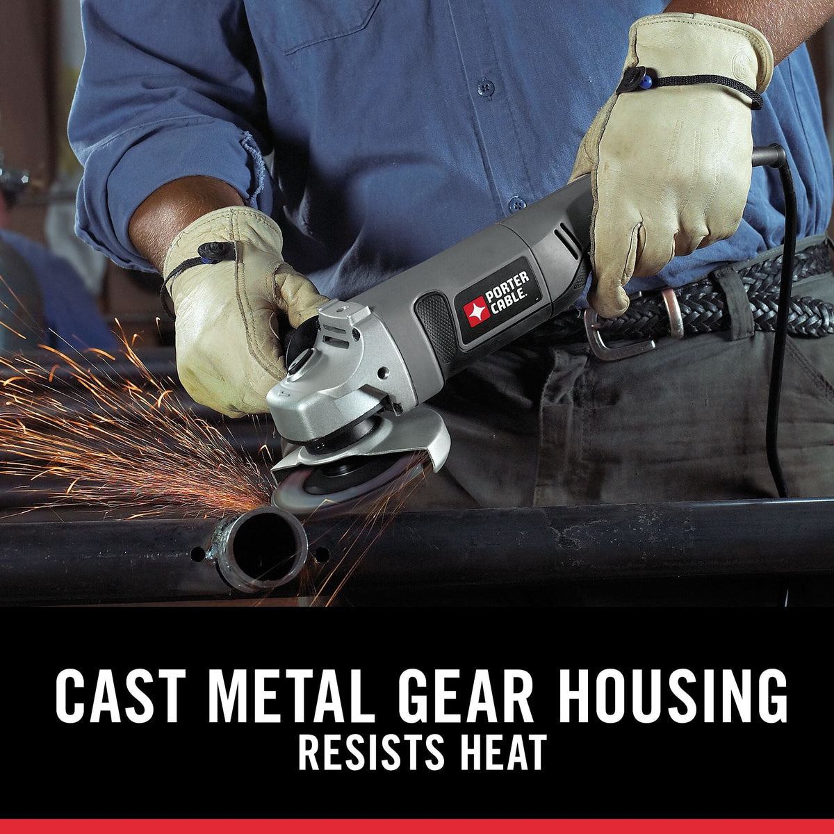 PORTER-CABLE 4.5-in 7.5-Amp Trigger Switch Corded Angle Grinder (PC750AG)