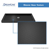DreamLine SlimLine 42 in x 36 in Single-Threshold Shower Pan Base, Black, Center Drain