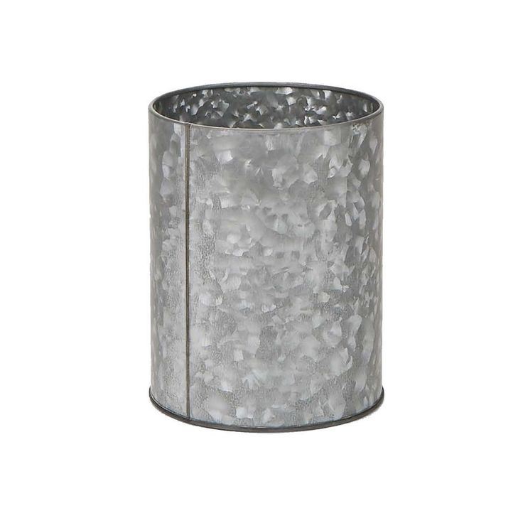Silver Galvanized Utensil Holder Kitchen Condiment Organizer
