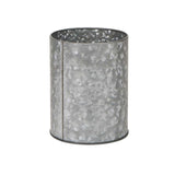 Silver Galvanized Utensil Holder Kitchen Condiment Organizer