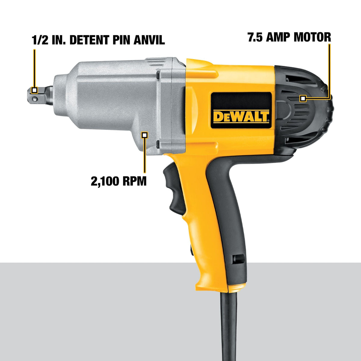 DEWALT 7.5-Amp 1/2-in Drive Corded Impact Wrench (DW292)