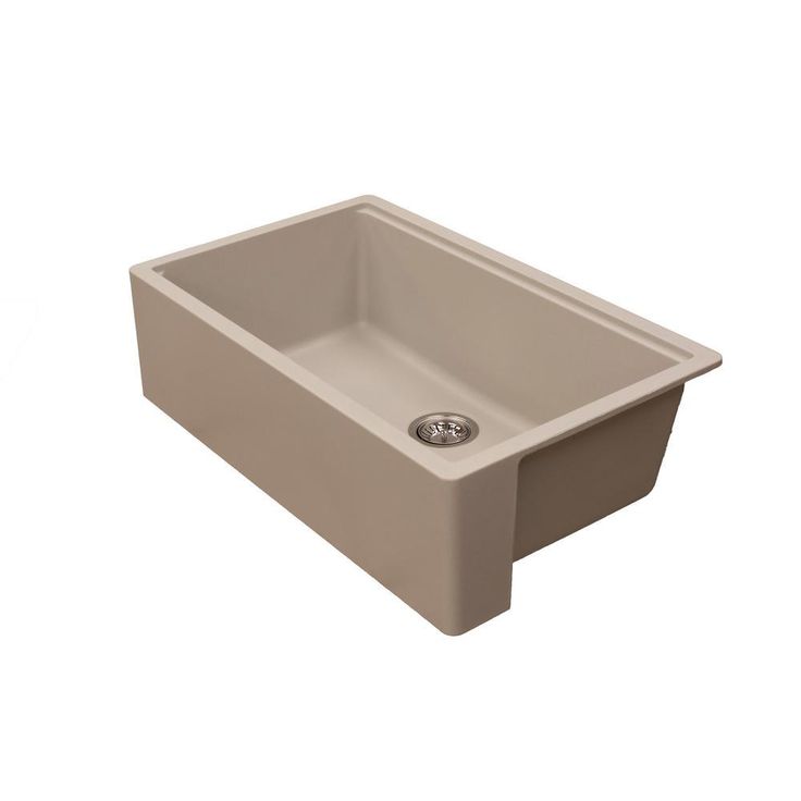 Titan Farmhouse Granite Composite 33 in. Single Bowl Kitchen Sink in Black with Cutting-Board and Strainer