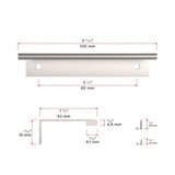 Richelieu Lincoln (128mm) Center to Center Rectangular Edge Drawer Pull