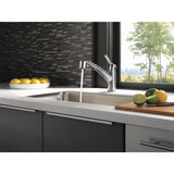 Delta Collins Arctic Stainless 1-Handle Deck-Mount Pull-Out Handle Kitchen Faucet (Deck Plate Included)