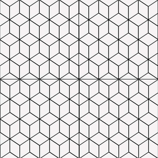 The Tile Life Winifred Black 10-in x 10-in Glossy Porcelain Encaustic Floor and Wall Tile product image