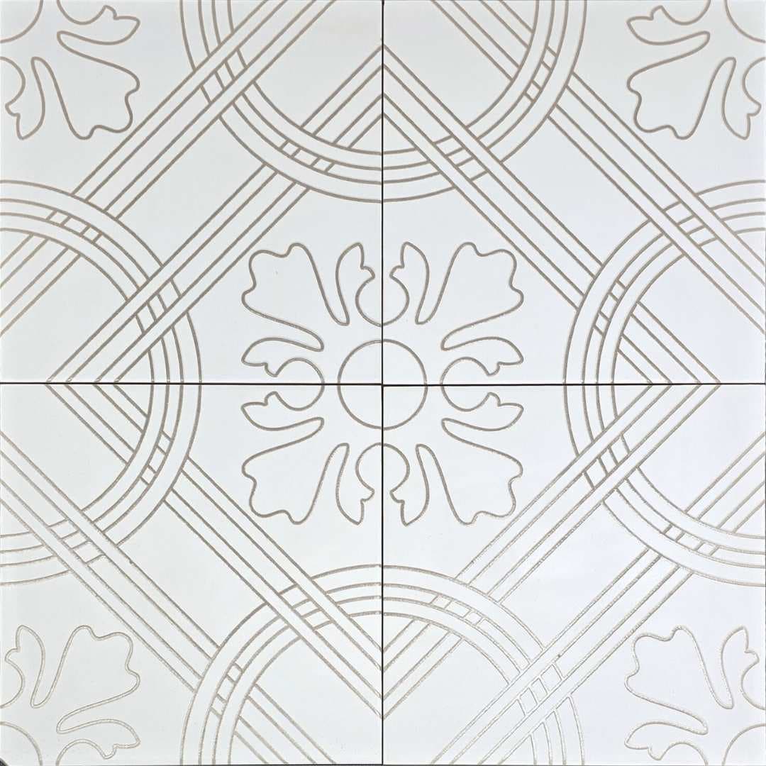 The Tile Life Winifred Arena 10-in x 10-in Glossy Porcelain Encaustic Floor and Wall Tile product image