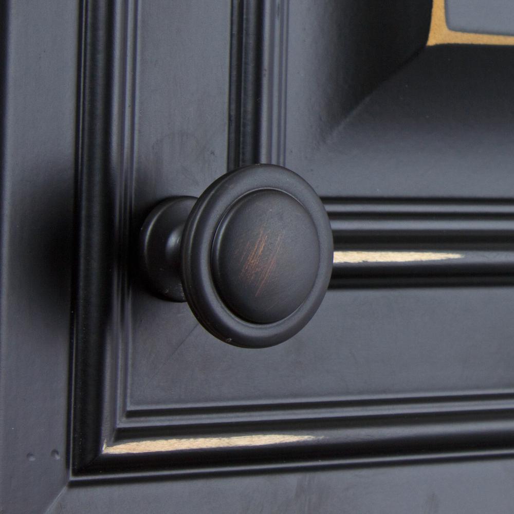 1-1/4 in. Dia Oil Rubbed Bronze Classic Round Ring Cabinet Knobs (10-Pack) - Super Arbor