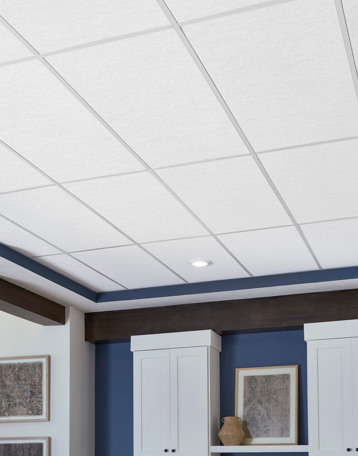 Armstrong Ceilings 48-in x 24-in Yuma White Drop Acoustic Ceiling Tiles, 8-Pack (15/16-in Grid)