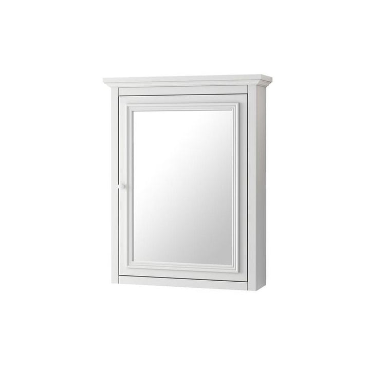 23.82 in. W x 29.50 in. H Framed Rectangular Beveled Edge Bathroom Vanity Mirror in White