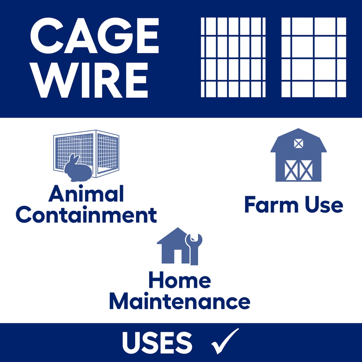 GARDEN CRAFT Gray Galvanized Steel Welded Wire Fencing - 50ft x 3ft