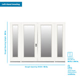 RELIABILT 96-in x 80-in Steel French, Left-hand inswing – dimension diagram