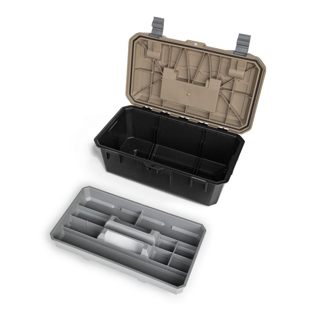 DECKED Crossbox 17 in. Drawer Tool Box with Desert Tan Lid - Super Arbor