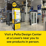 Pella 250 Series 71-1/2-in x 47-1/2-in x 3-1/4-in Jamb Left-Operable Vinyl Sliding Window, White, Half Screen Included