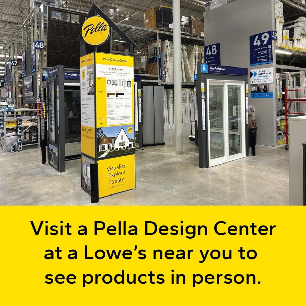 Pella 150 Series New Construction 35-1/2-in x 47-1/2-in White Vinyl Low‑E Argon Double-Hung Window, Full Screen Included