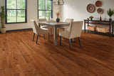 Bruce Oak Gunstock hardwood flooring — installed room view