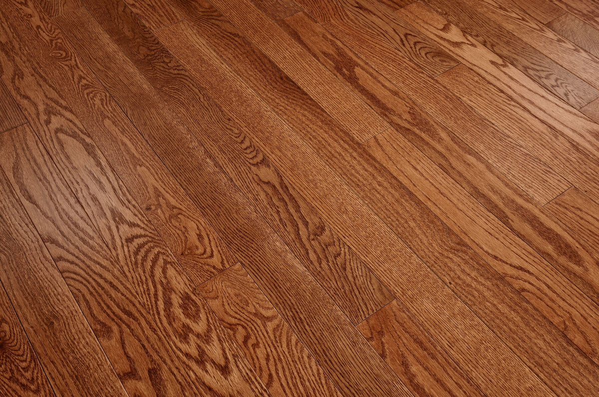 Bruce Oak Gunstock hardwood flooring — color and finish detail