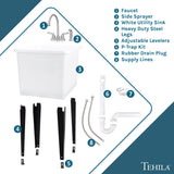 Cambridge Resources 17.75" x 23.25" Freestanding Utility Tub with Faucet