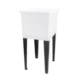 Cambridge Resources White Freestanding Utility Tub with Drain