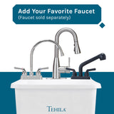 Cambridge Resources White Freestanding Utility Tub with Drain
