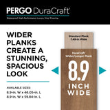 Pergo DuraCraft Oslo Hickory Luxury Vinyl Plank Flooring Waterproof Interlocking 18.49 sq ft/Carton