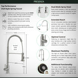 Presenza Brushed Steel Utility Tub with Faucet and Cabinet