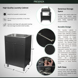 Presenza Brushed Steel Drop-In Utility Tub with Faucet