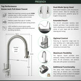 Presenza 24.1-in x 21.3-in Brushed Steel Utility Tub with Faucet