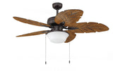 Harbor Breeze Waveport 52-in Weathered Bronze LED Indoor/Outdoor Ceiling Fan (5-Blade)