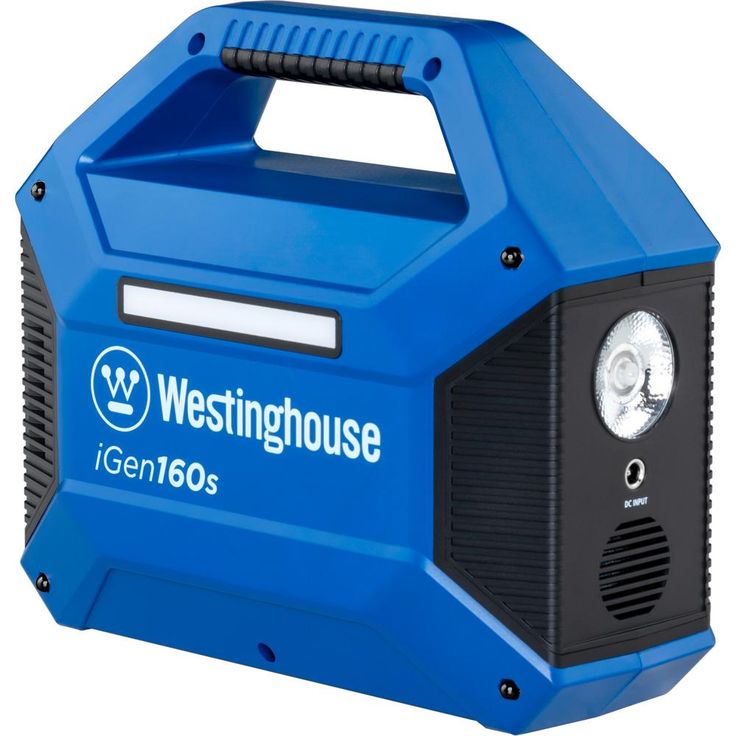 Westinghouse iGen160s 100/150-Watt Lithium-Ion Portable Power Station with Power Inverter, LED Display, and Flashlight