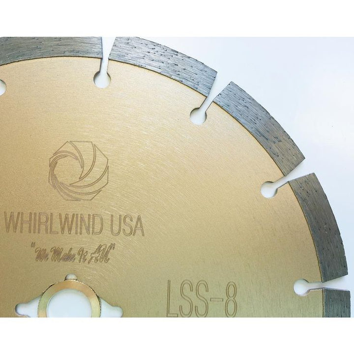 Whirlwind USA 8 in. 14-Teeth Segmented Diamond Saw Blade for Dry or Wet Cutting Concrete Stone Brick and Masonry